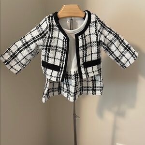 New Stylish Kids Plaid Dress With Matching Jacket